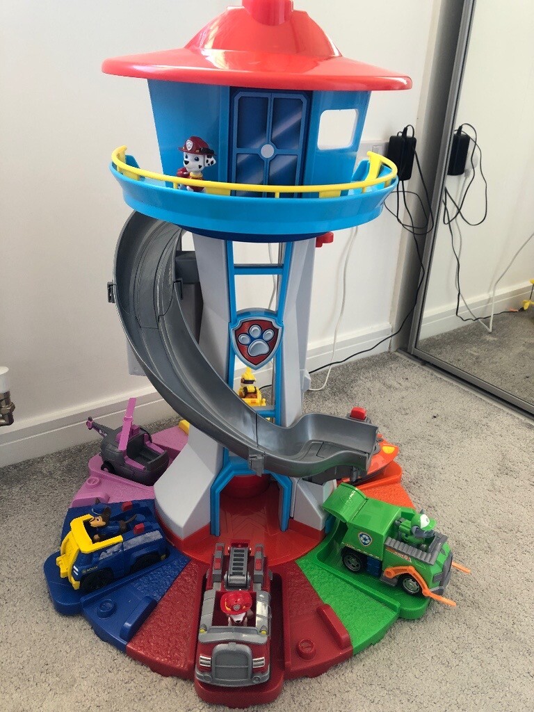 paw patrol tower extra cars